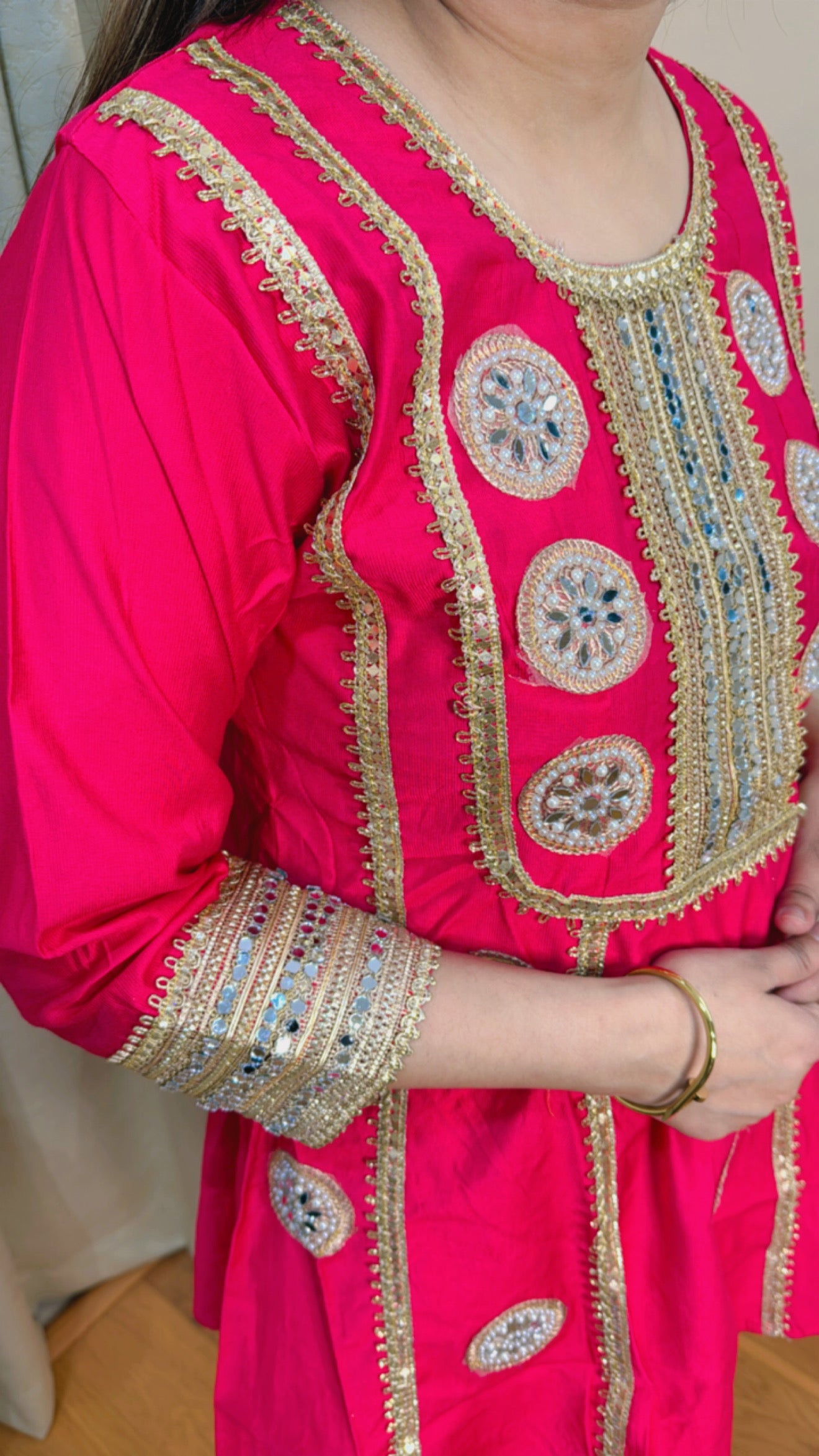 "MEERA" TWO PIECE SET (PINK)