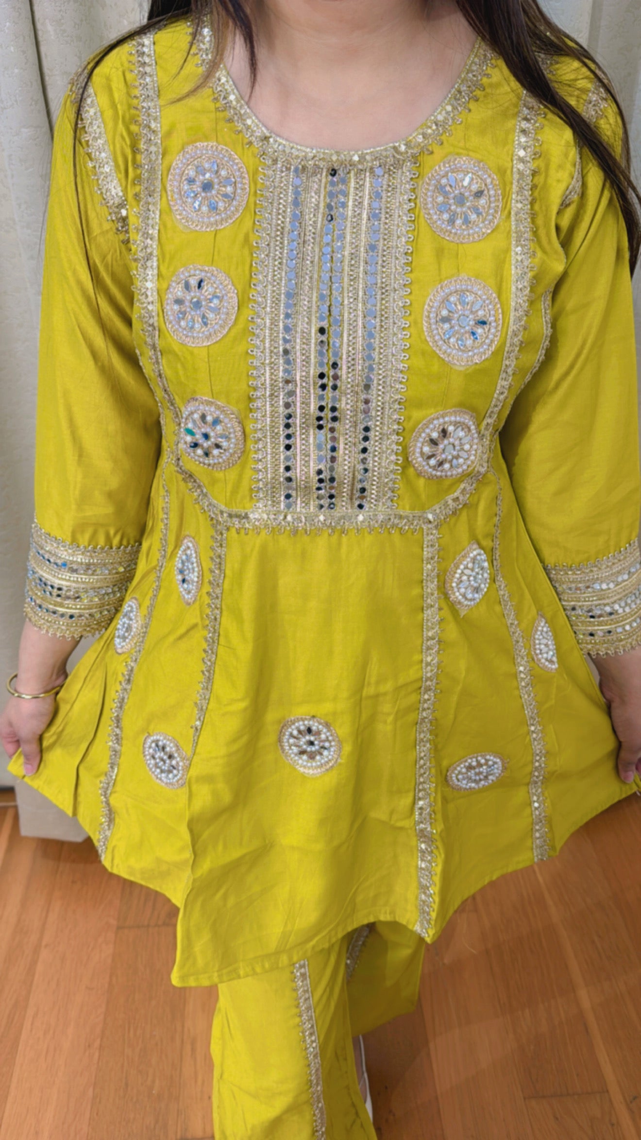 "MEERA" TWO PIECE SET (YELLOW)