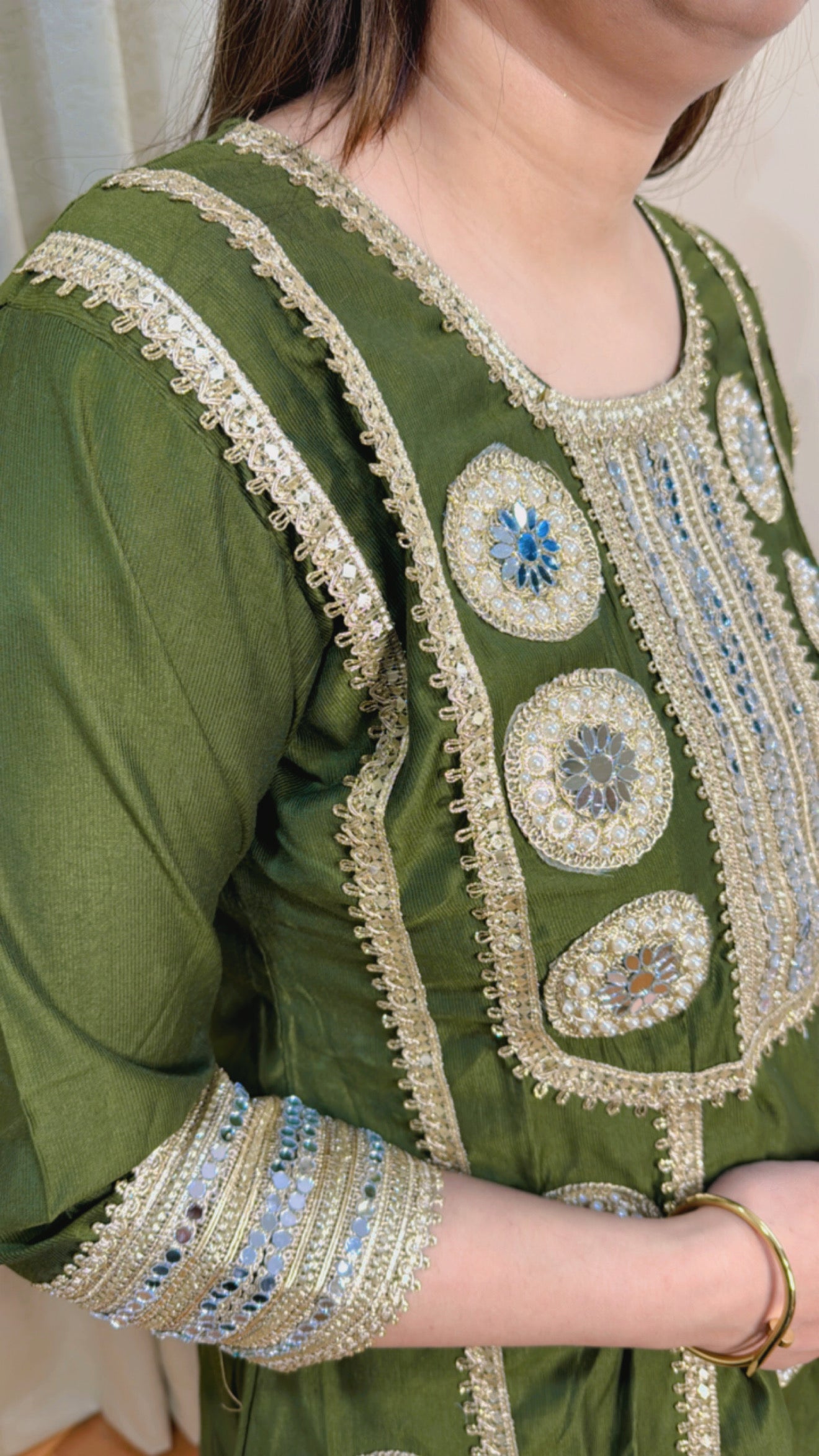 "MEERA" TWO PIECE SET (GREEN)