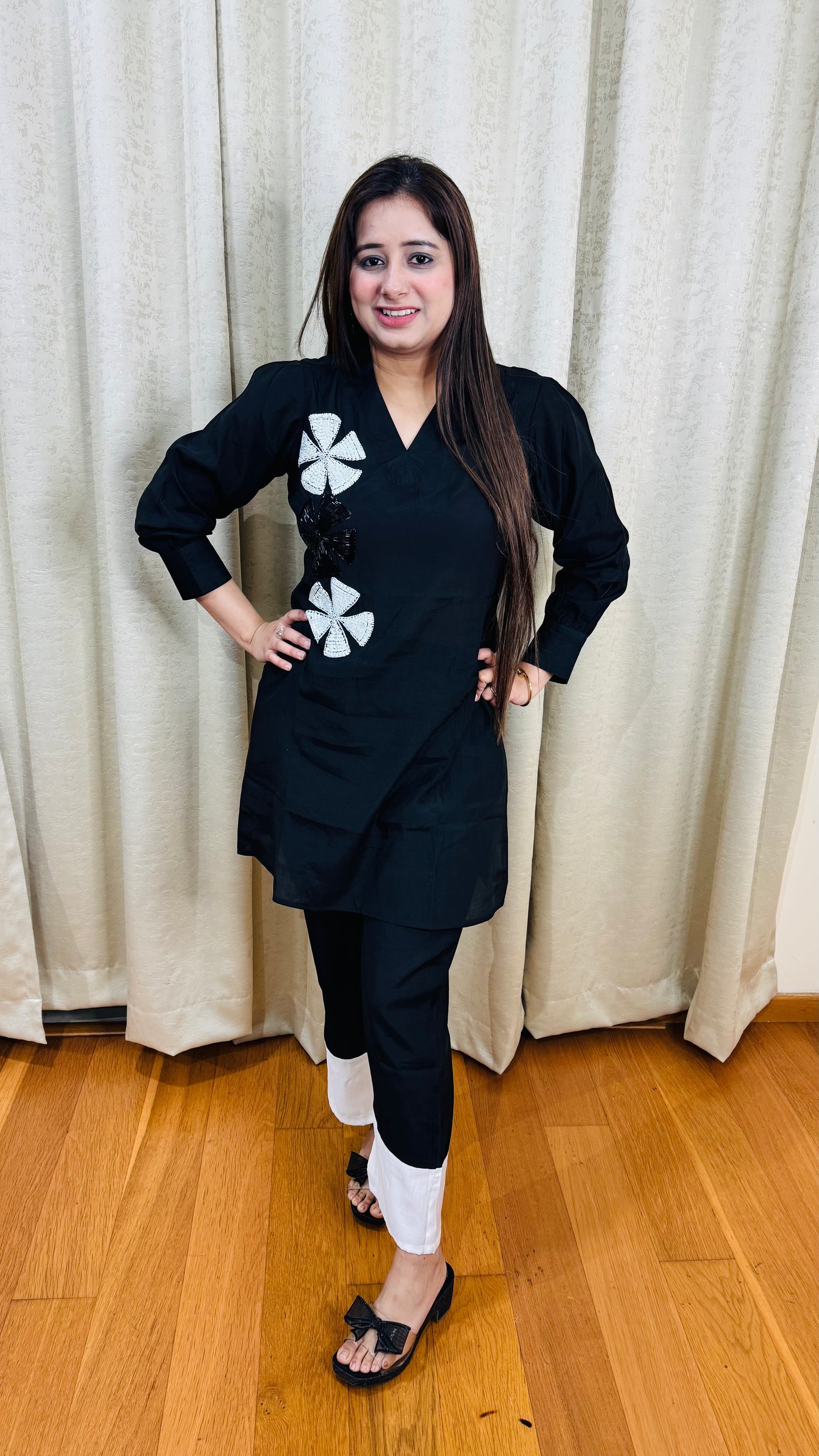 "MASHA" TWO PIECE SET (BLACK)
