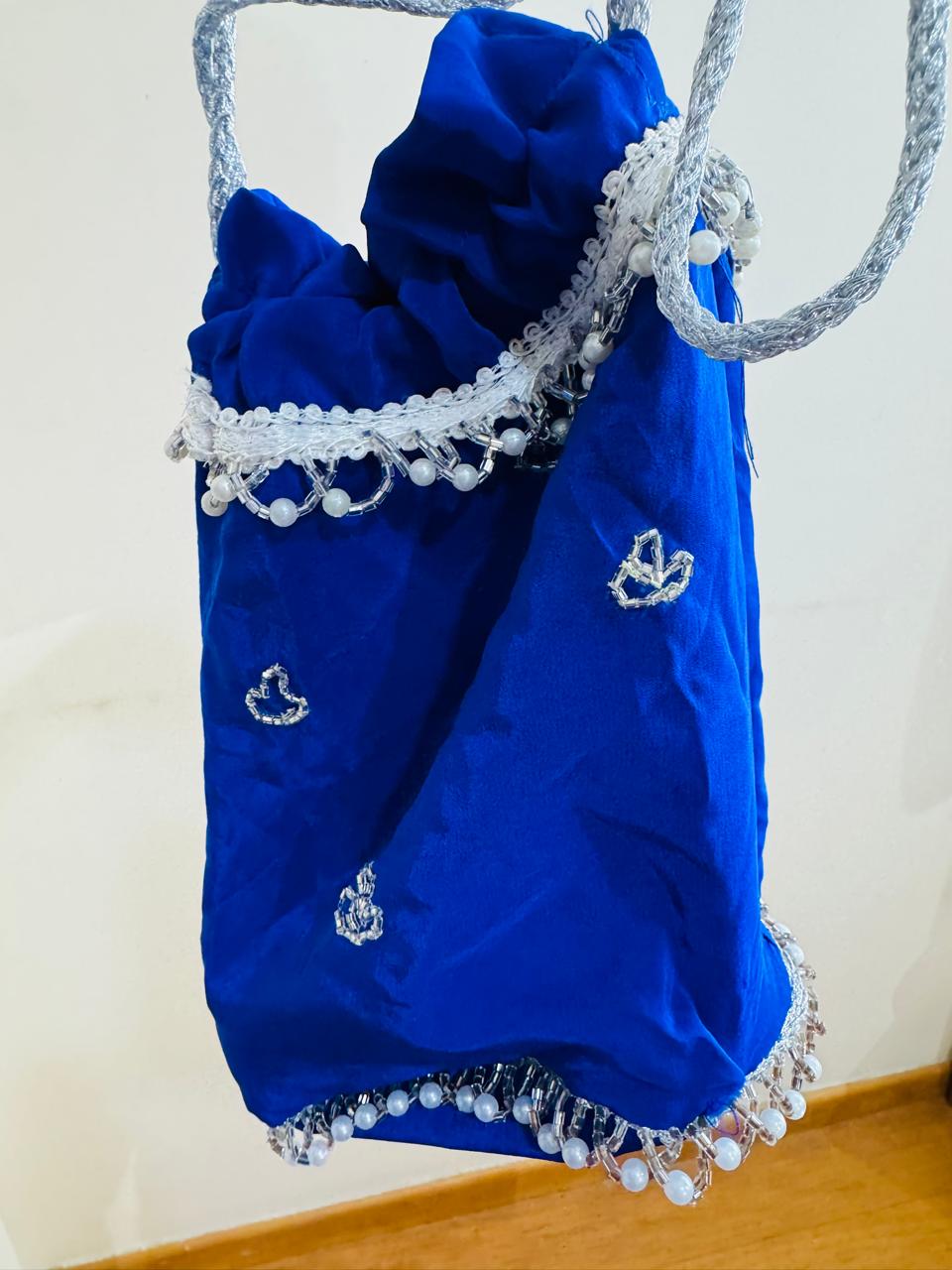 "VARTIKA" DESIGNER SUIT WITH POTLI (BLUE)