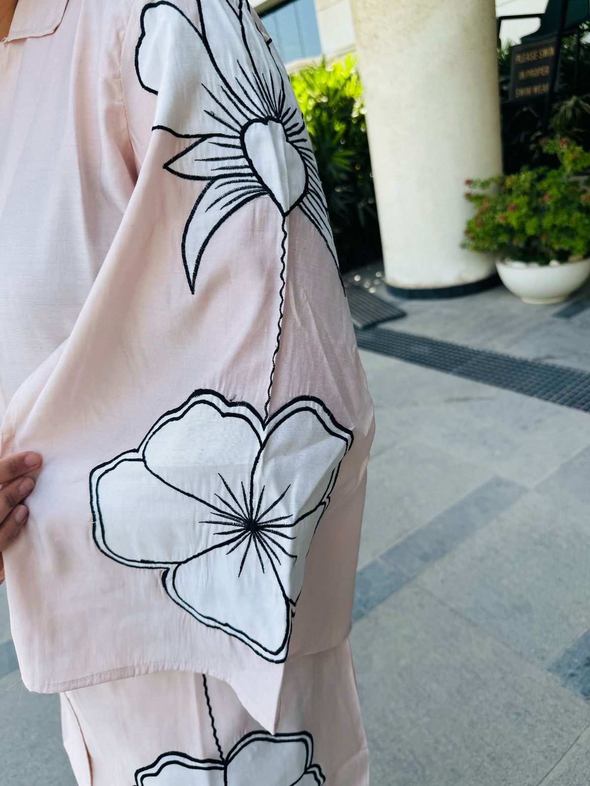 "TANI" TWO PIECE SET "LIGHT PINK"