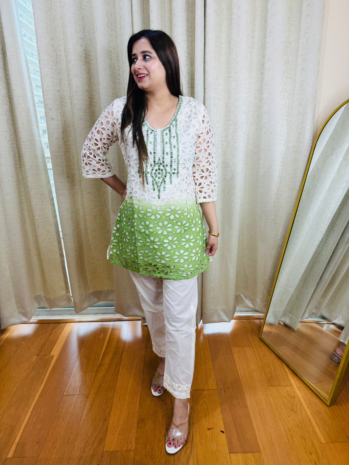 "VINA" TWO PIECE SET "GREEN"