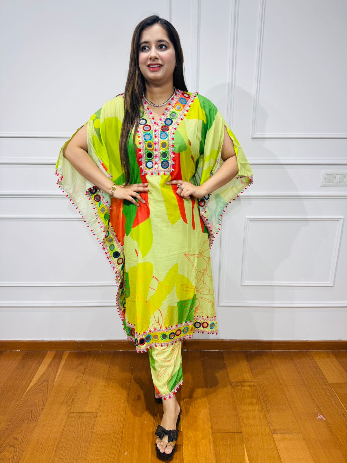 "SAMEERA" TWO PIECE SET " GREEN"