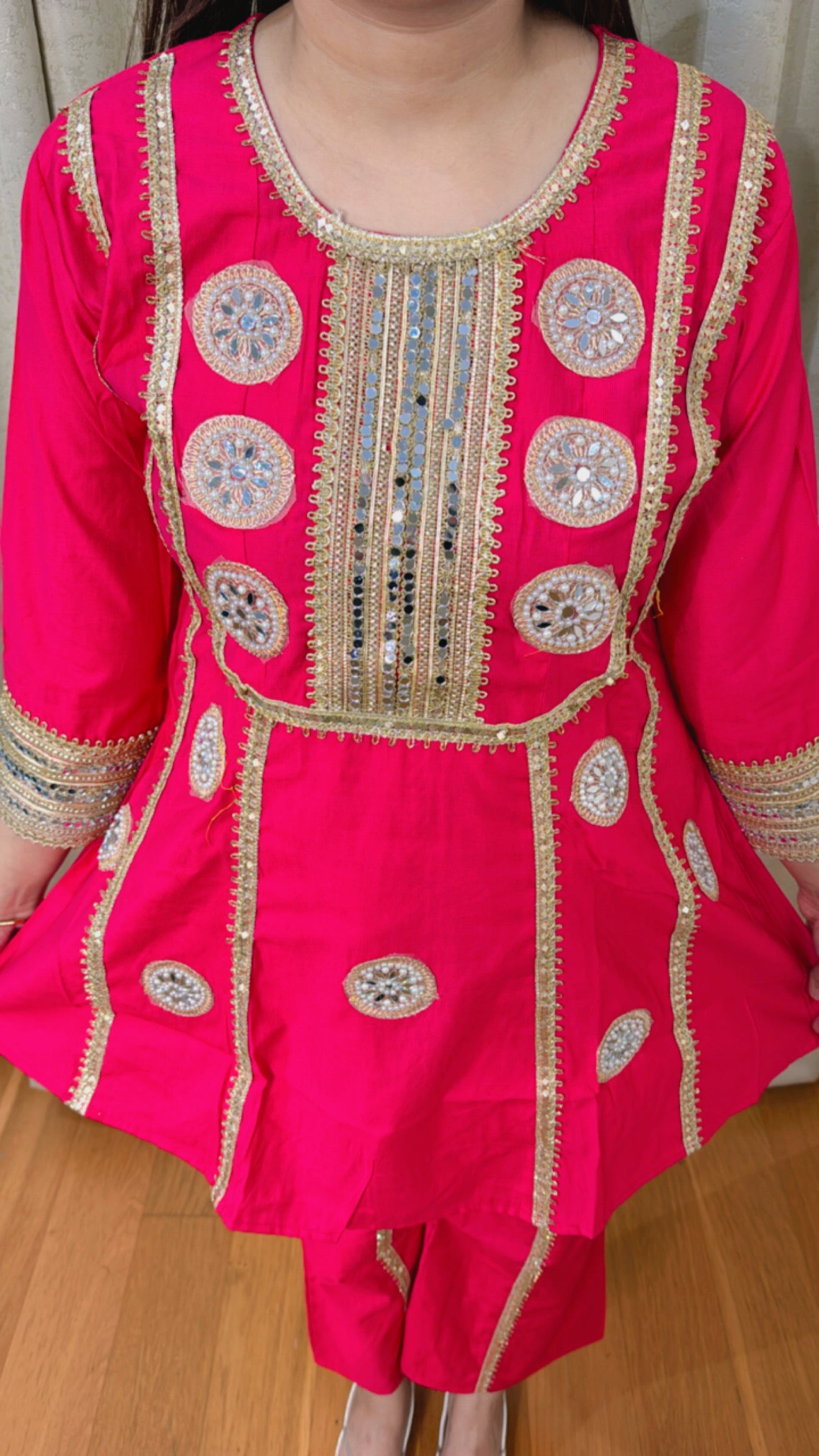"MEERA" TWO PIECE SET (PINK)