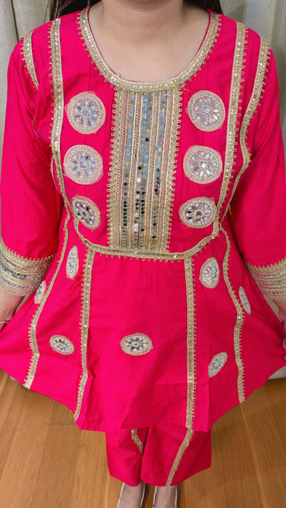 "MEERA" TWO PIECE SET (PINK)