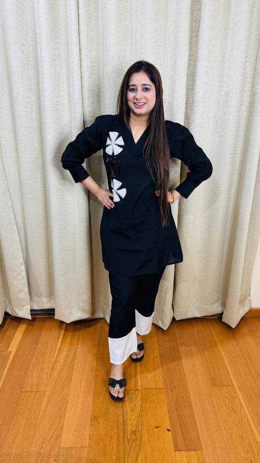 "MASHA" TWO PIECE SET (BLACK)