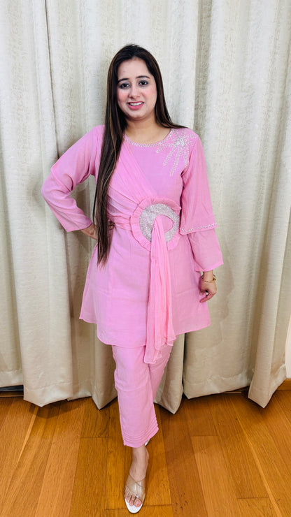 "RUBINA" TWO PIECE SET (LIGHT PINK)