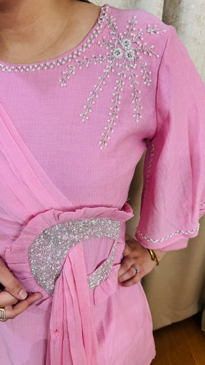 "RUBINA" TWO PIECE SET (LIGHT PINK)