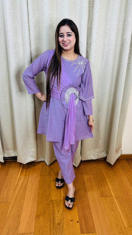 "RUBINA" TWO PIECE SET (LAVENDER)