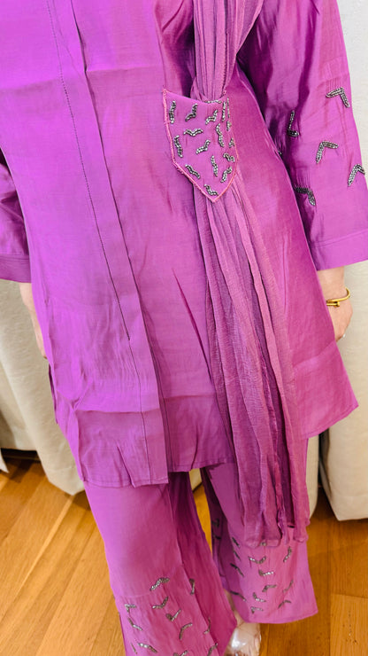 "LAVEENA" TWO PIECE SET (PURPLE)