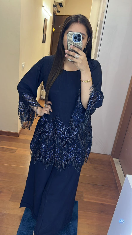 TWO PIECE SHARARA SET
