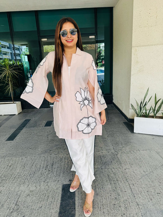 "TANI" TWO PIECE SET "LIGHT PINK"