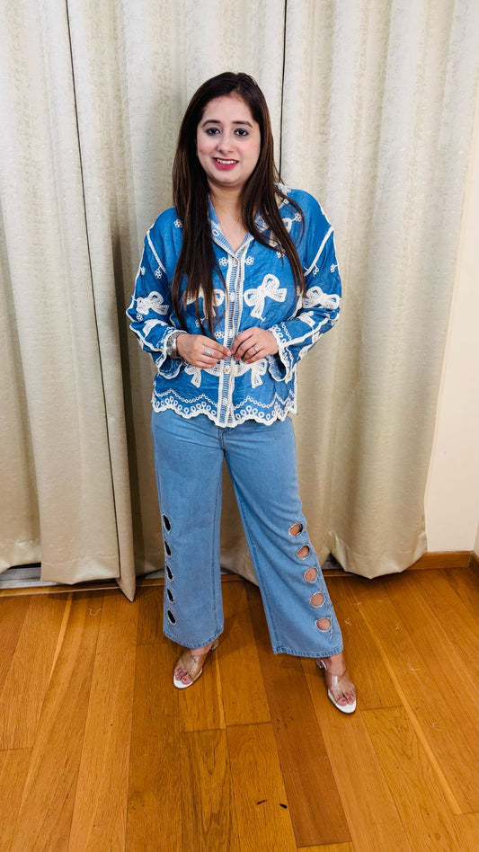 BLUE DENIM SHIRT