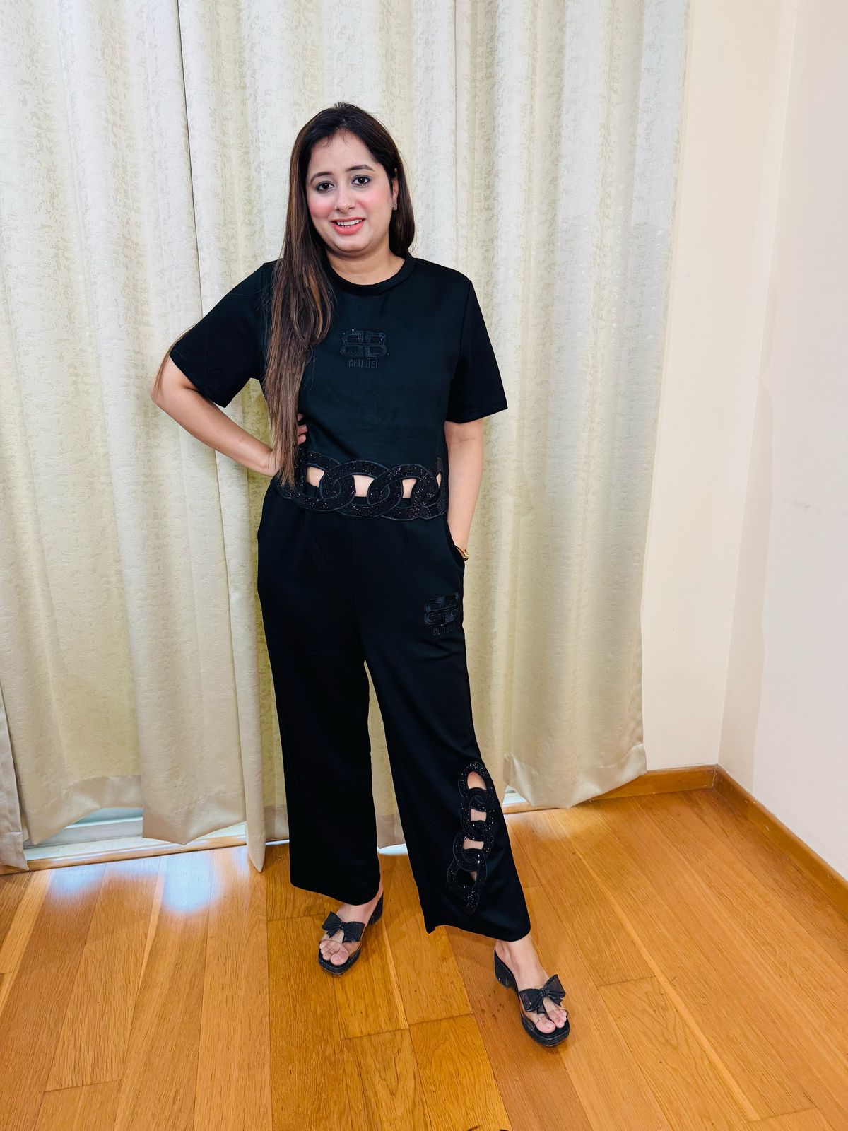 "HIMADRI" TWO PIECE SET "BLACK"