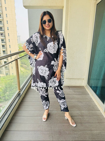 PURE COTTON KAFTAAN SET