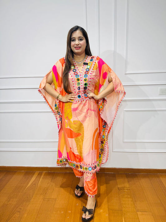 "SAMEERA" TWO PIECE SET " ORANGE"