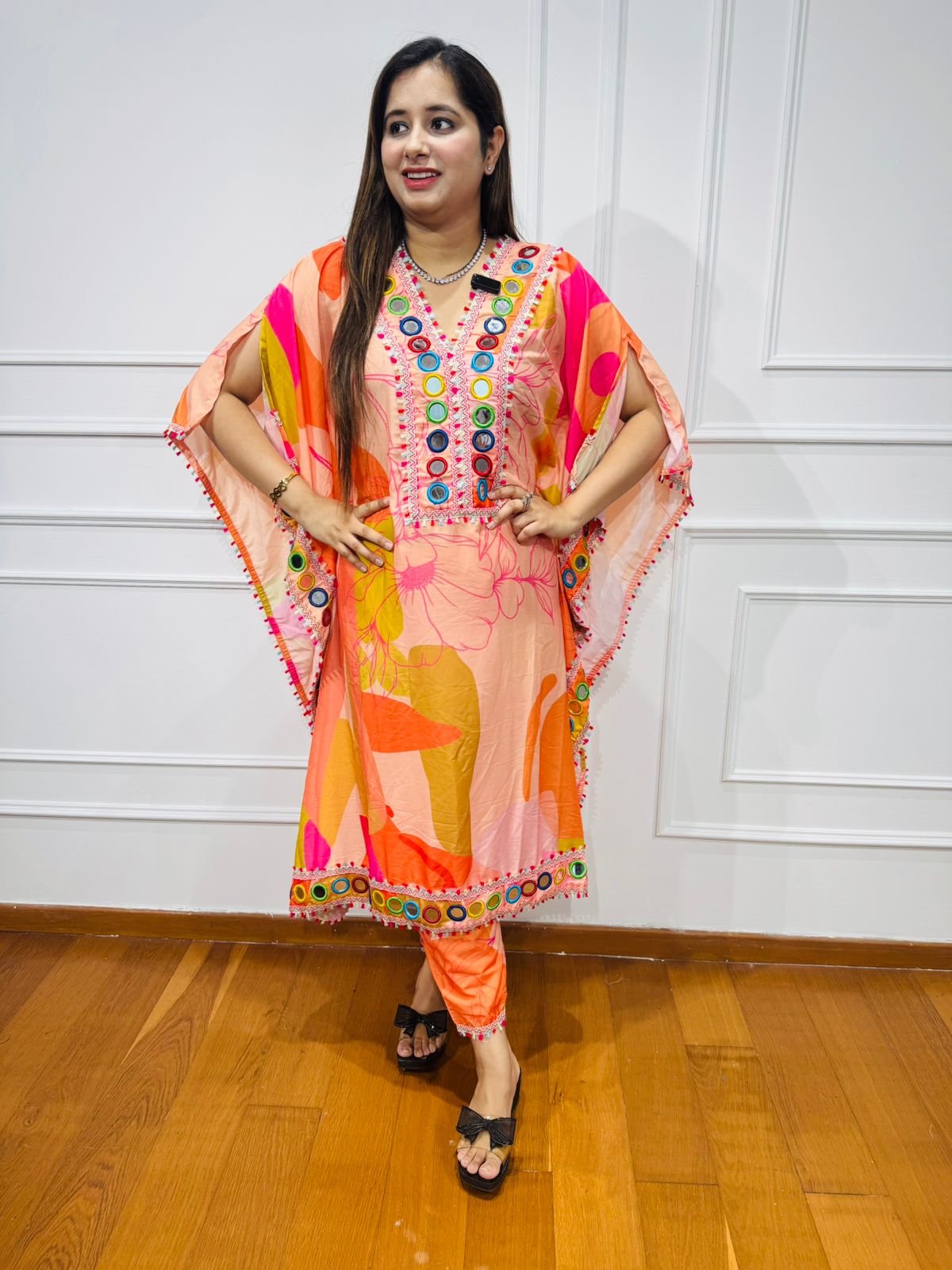 "SAMEERA" TWO PIECE SET " ORANGE"