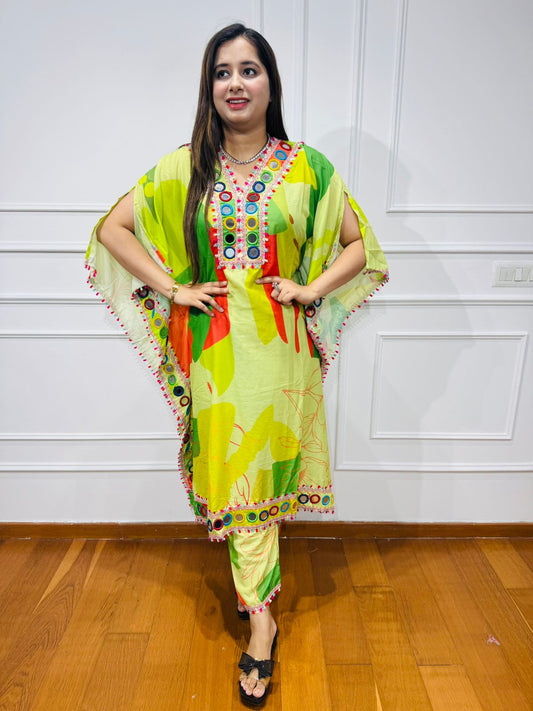 "SAMEERA" TWO PIECE SET " GREEN"