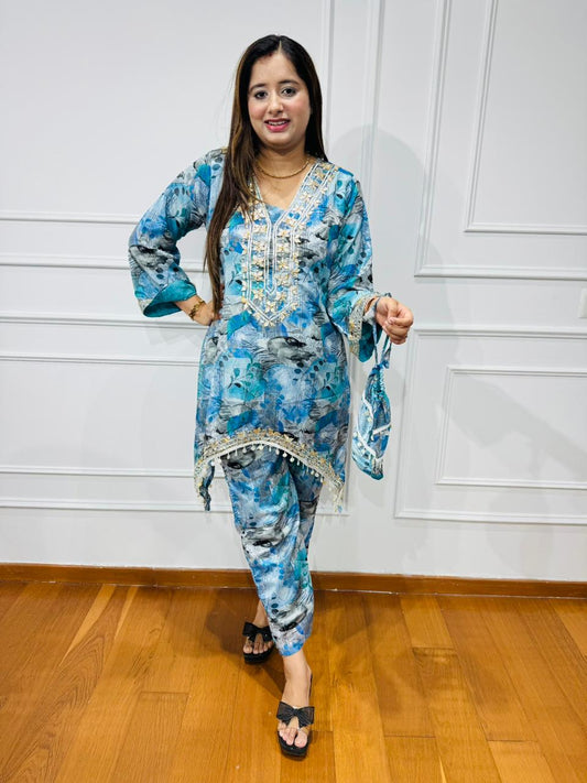 "VROOM" TWO PIECE SET "BLUE"