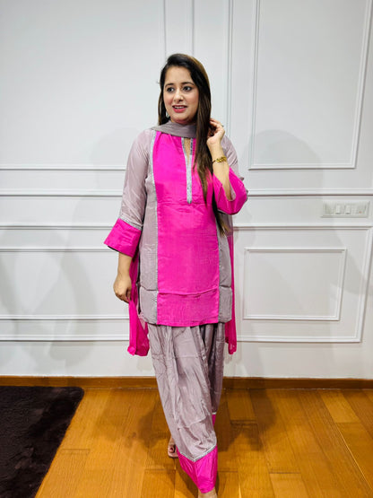 "INAYAT" THREE PIECE SET  "PINK"