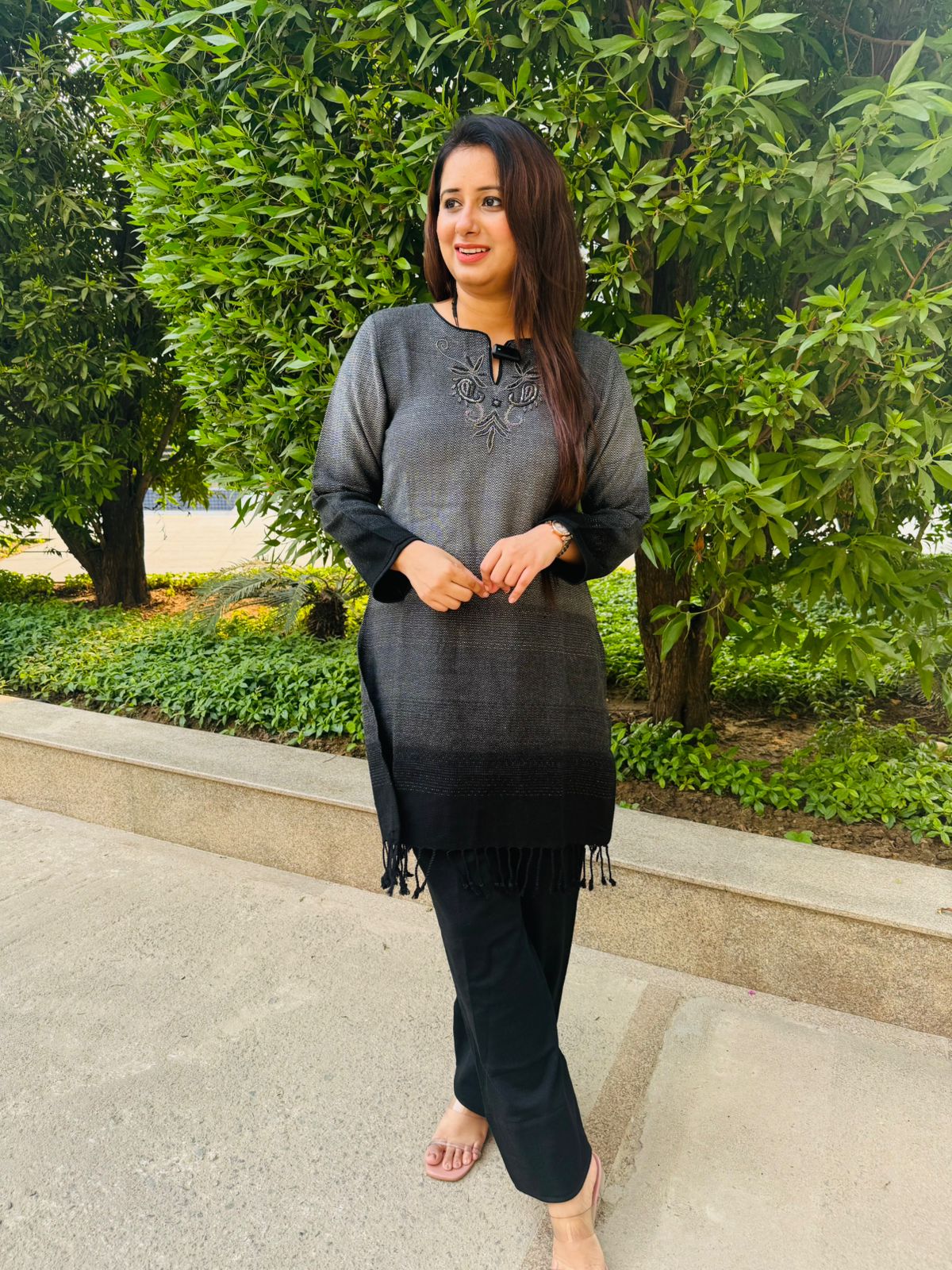 Obsidian | Gradient Winter Kurti Set