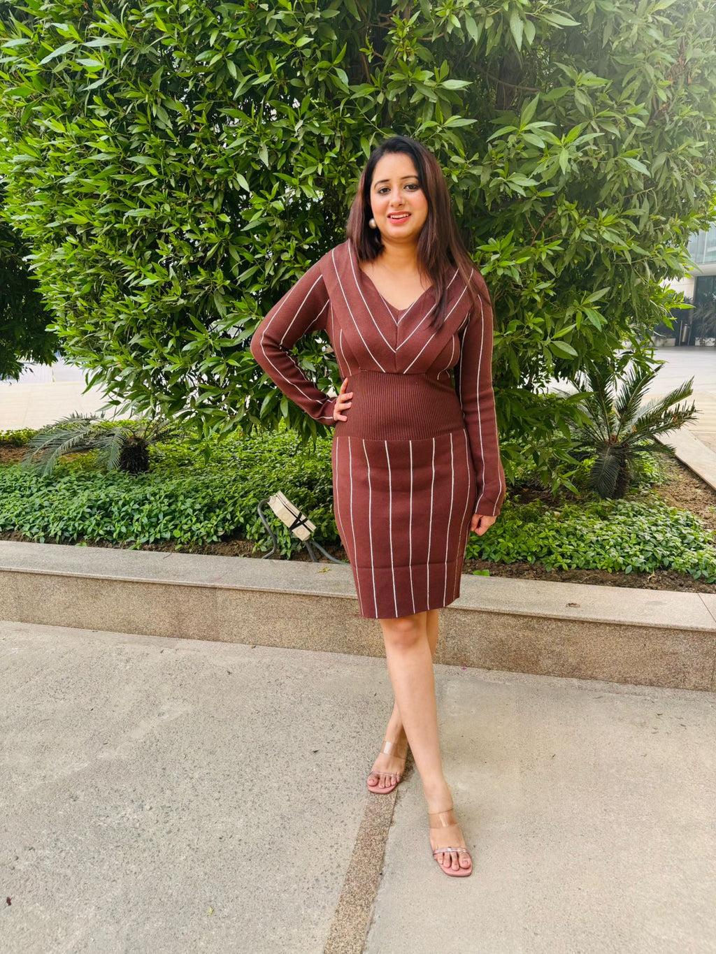 Caffira | Brown Bodycon Dress