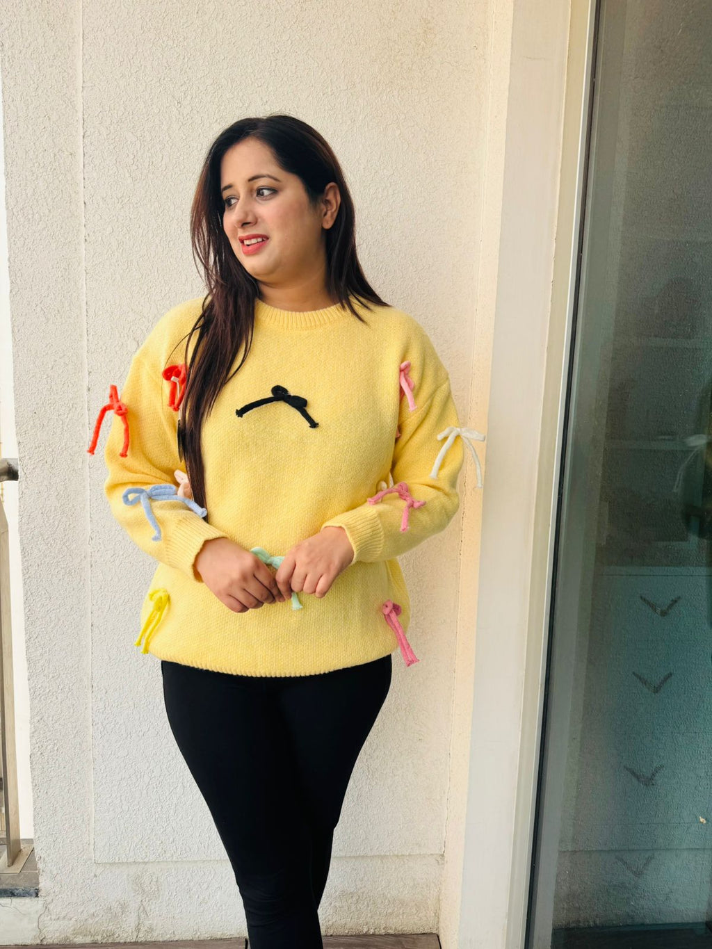 Sunshine | Bow-Tie Knit Sweater