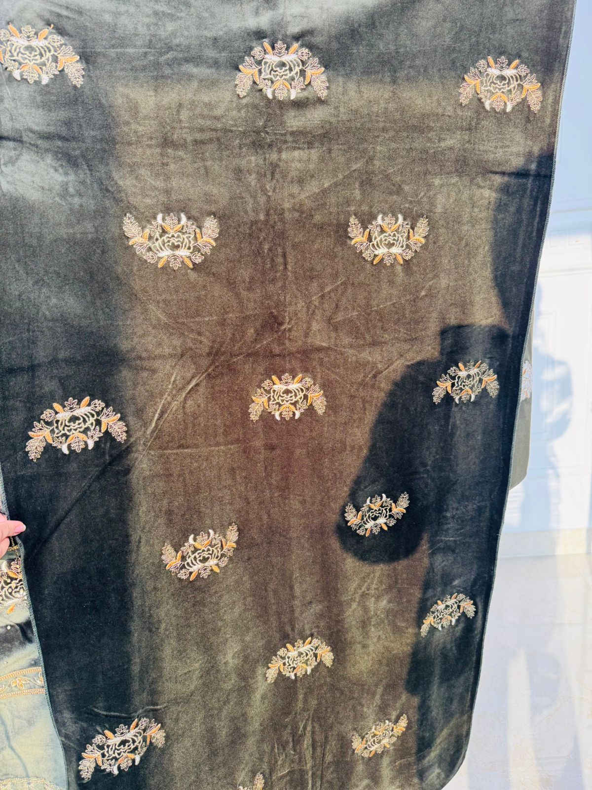 Zevra | V-Neck Kurta with Matching Dupatta & Pants for Winter Parties