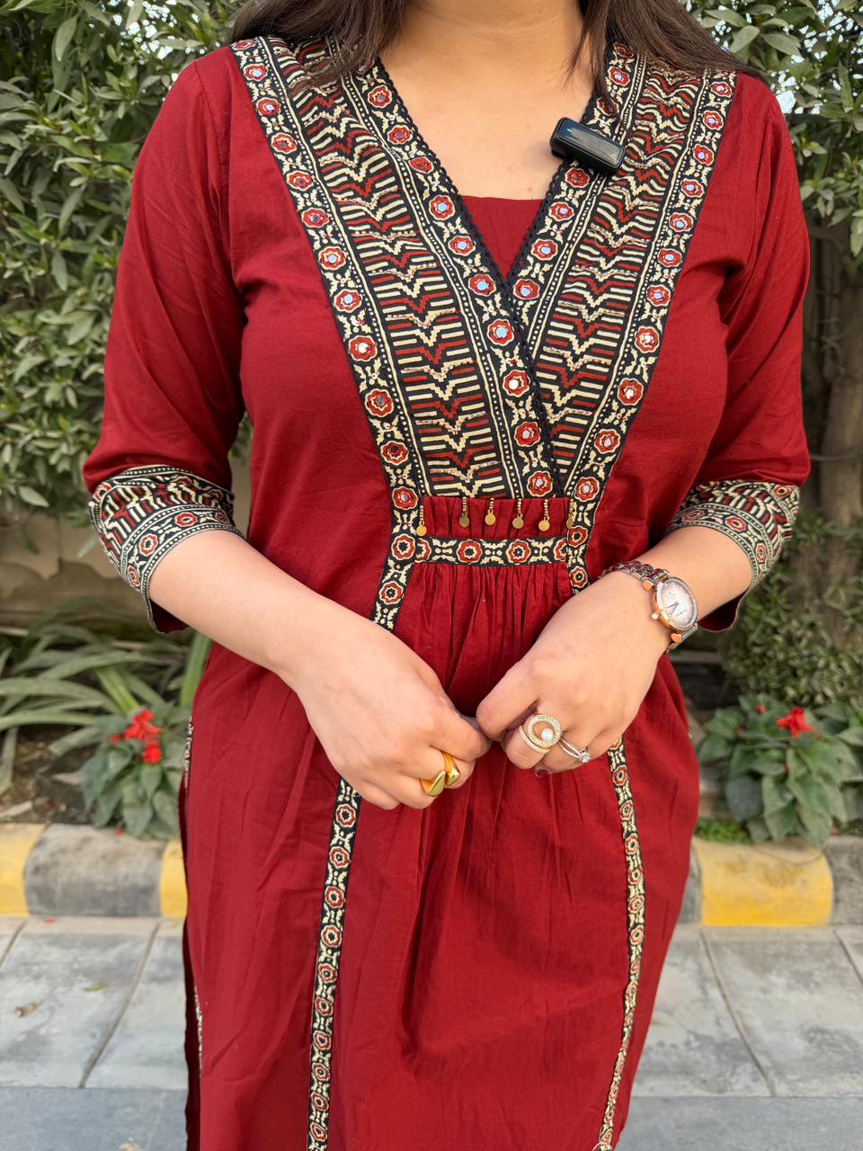 Riva | Ajrakh-Inspired Kurta Set with Dupatta