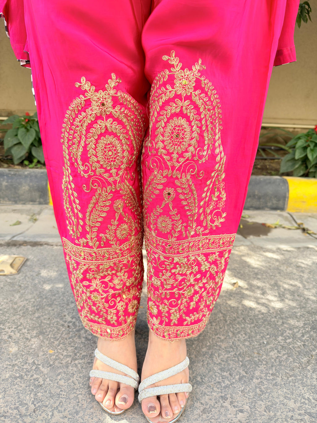 Zehra | Embroidered Striped Kurta Set with Dupatta