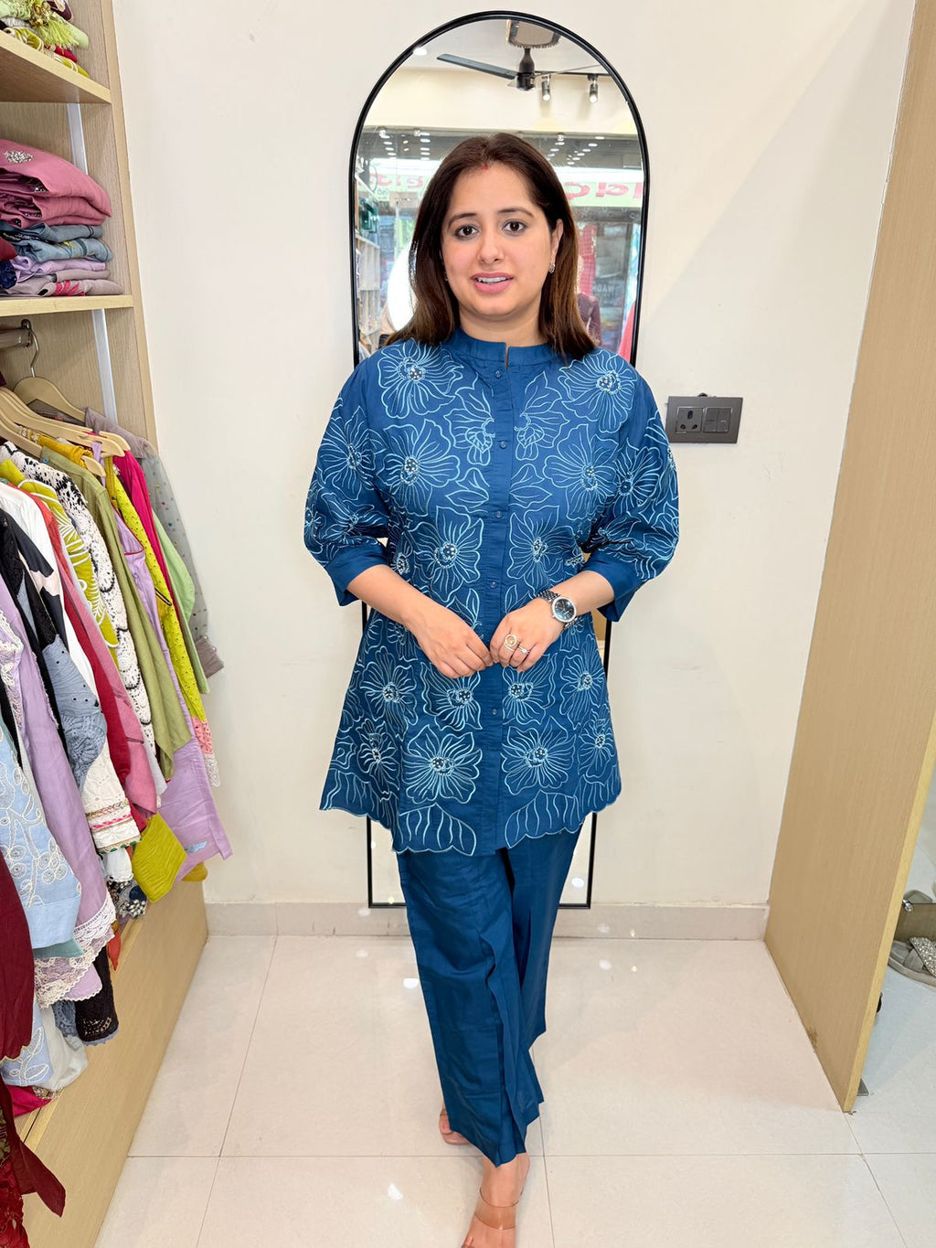 Neelaya | Co-ord Set | Premium Cotton | Classic Blue Elegance