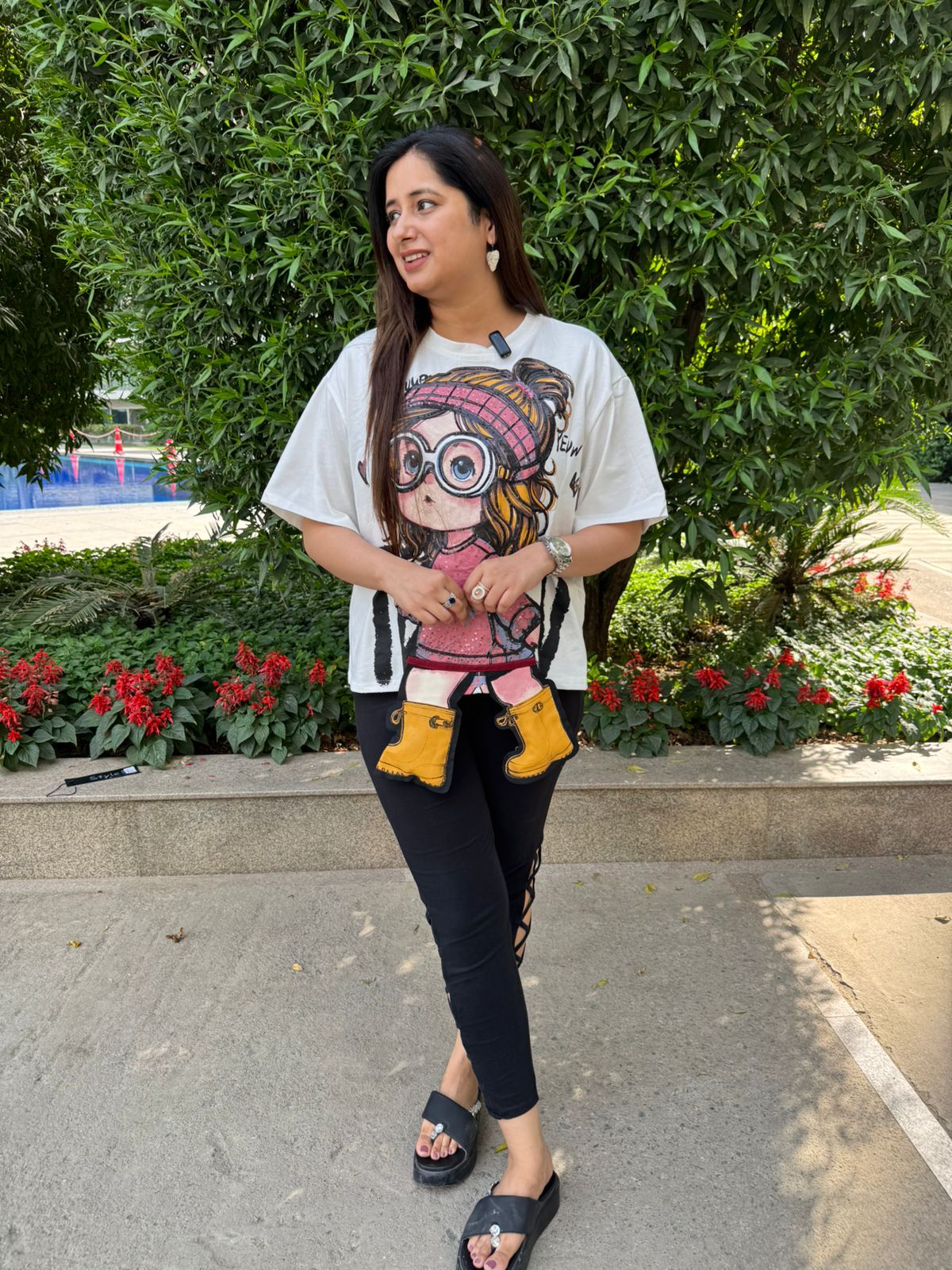 Popzie | Graphic Oversized Cartoon Print Tee