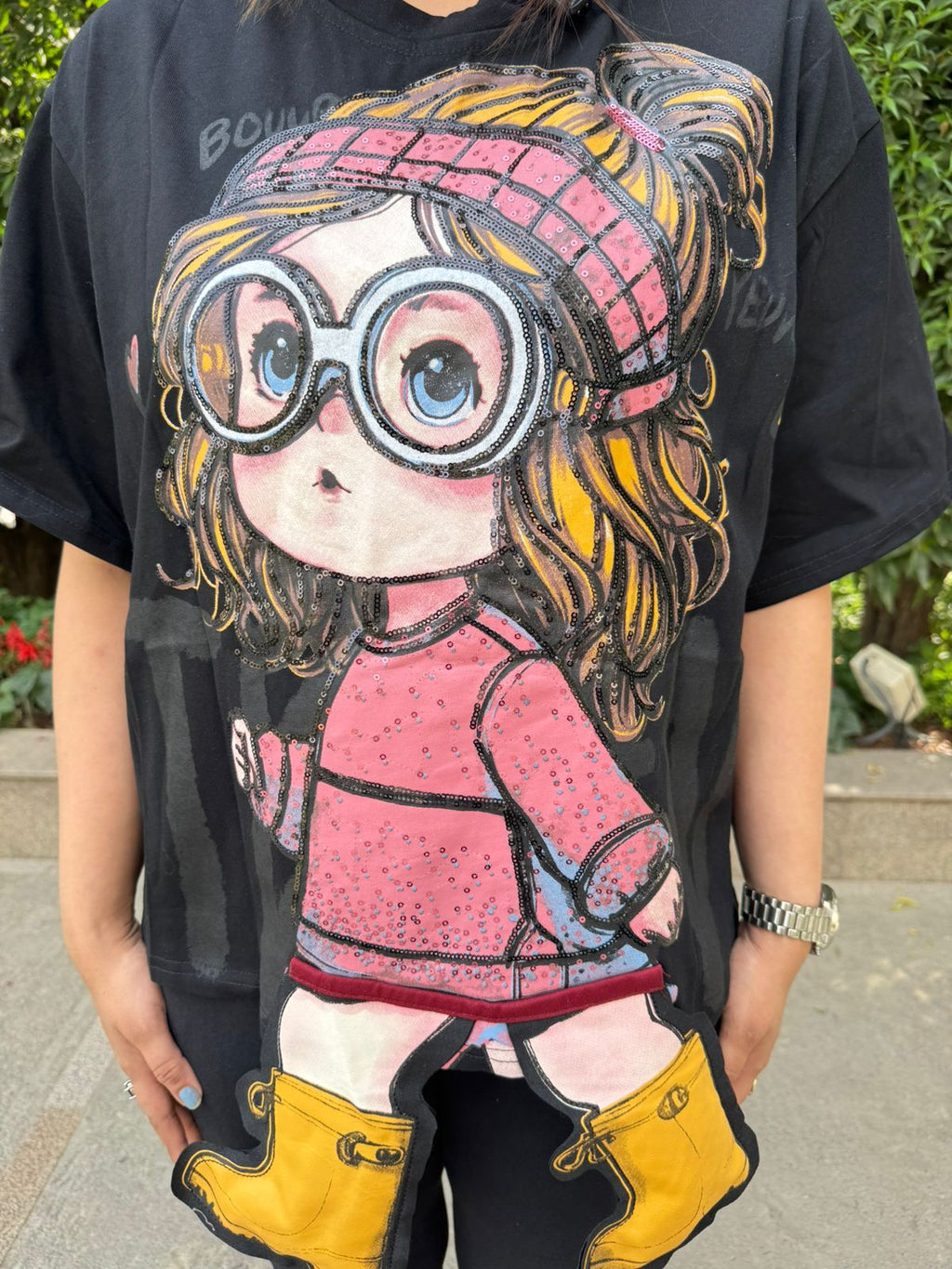 Popzie | Graphic Oversized Cartoon Print Tee