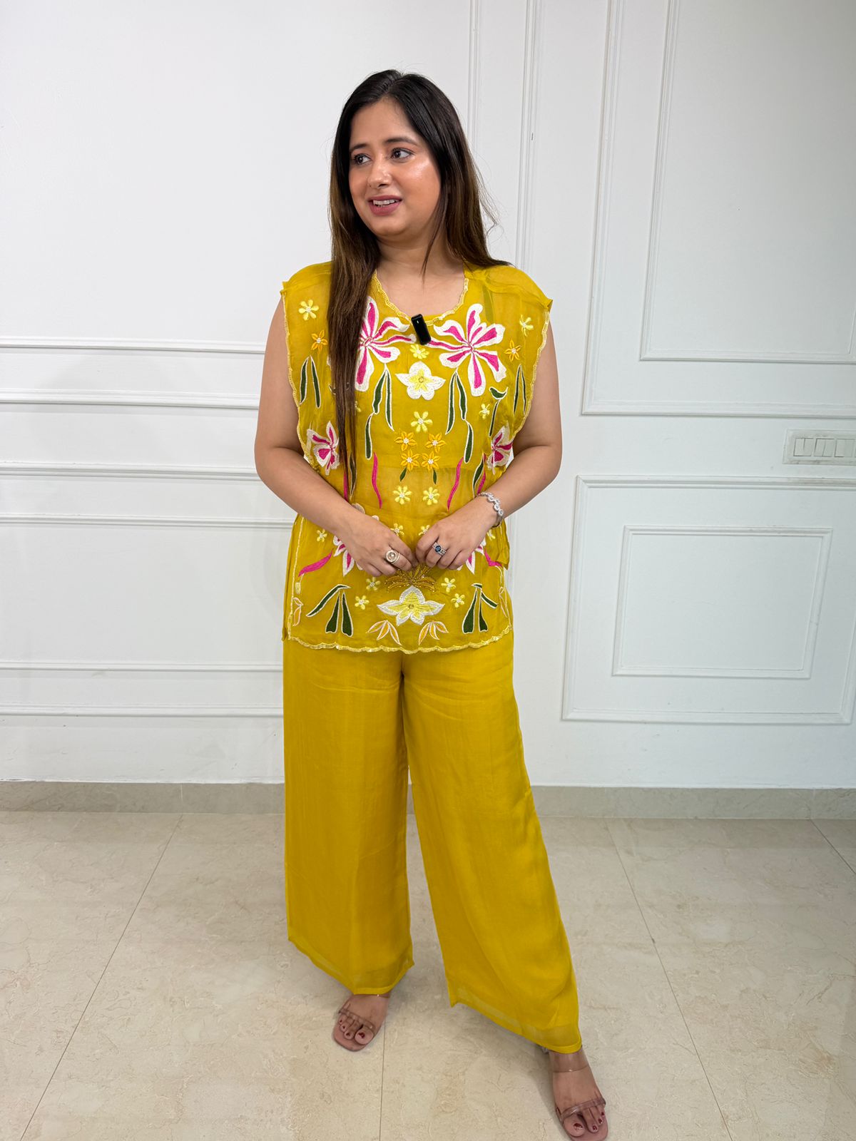 Mehria | Floral Embroidered Co-ord Set