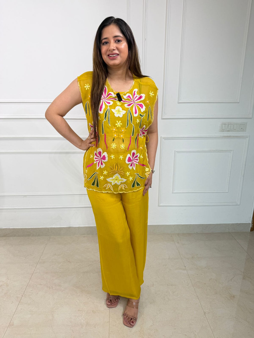 Mehria | Floral Embroidered Co-ord Set