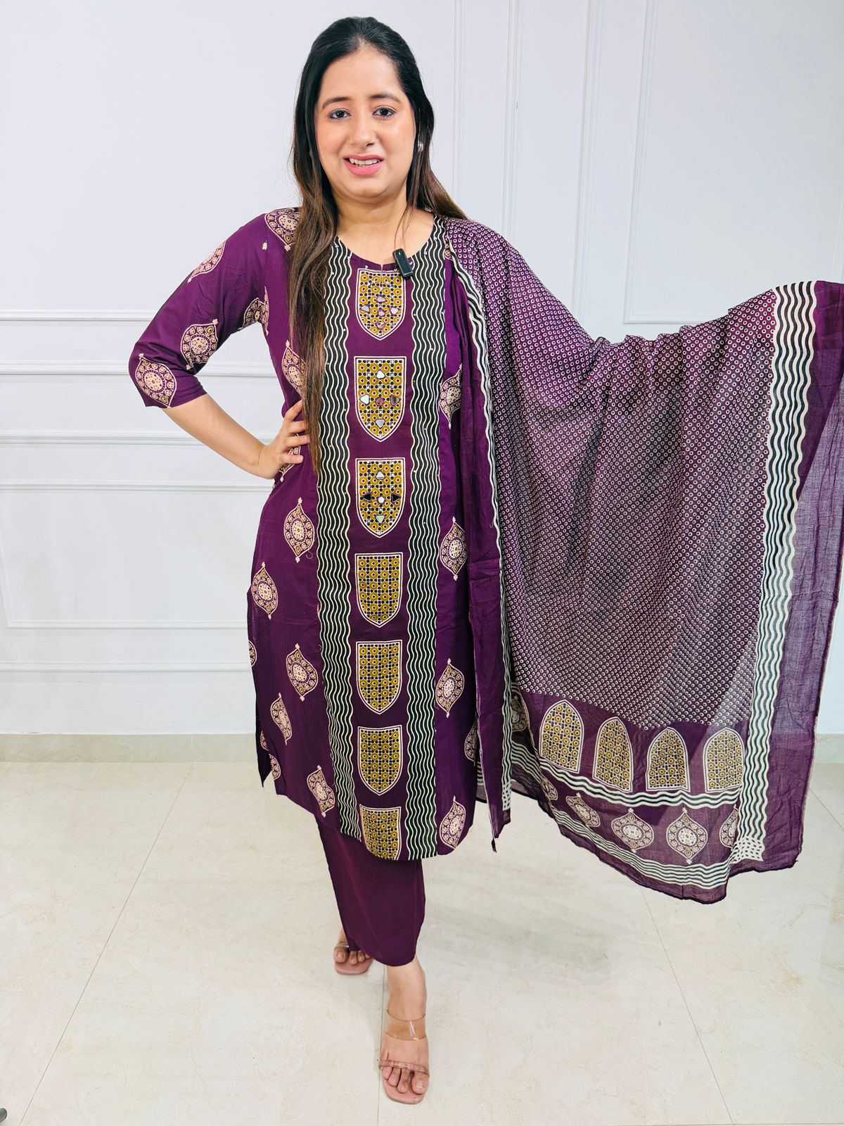 Mehrina | Printed Kurta Pant Dupatta Set