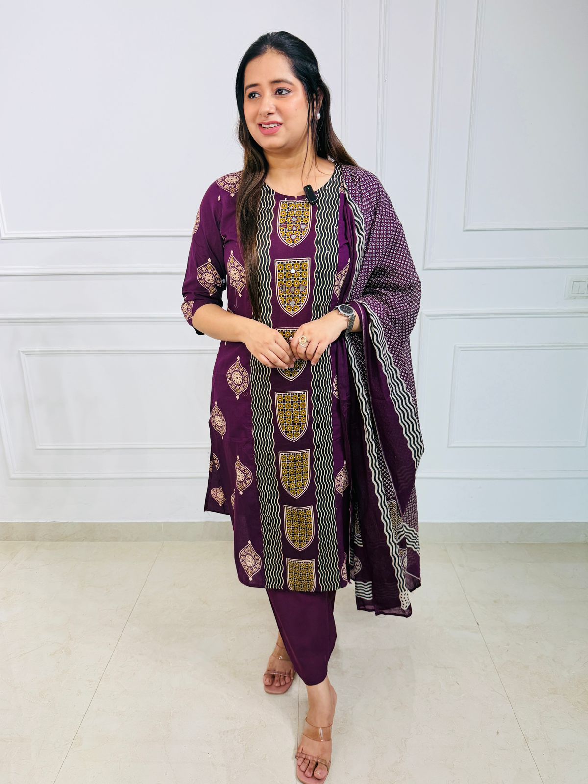 Mehrina | Printed Kurta Pant Dupatta Set