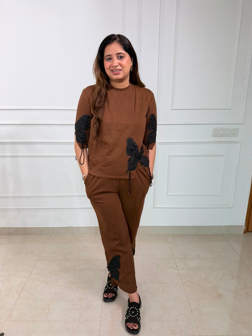 Nayira | Appliqué Detail Co-ord Set for Women