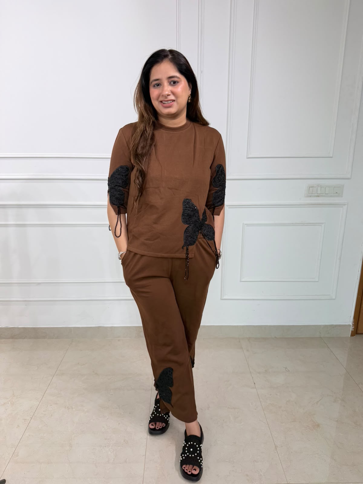 Nayira | Appliqué Detail Co-ord Set for Women