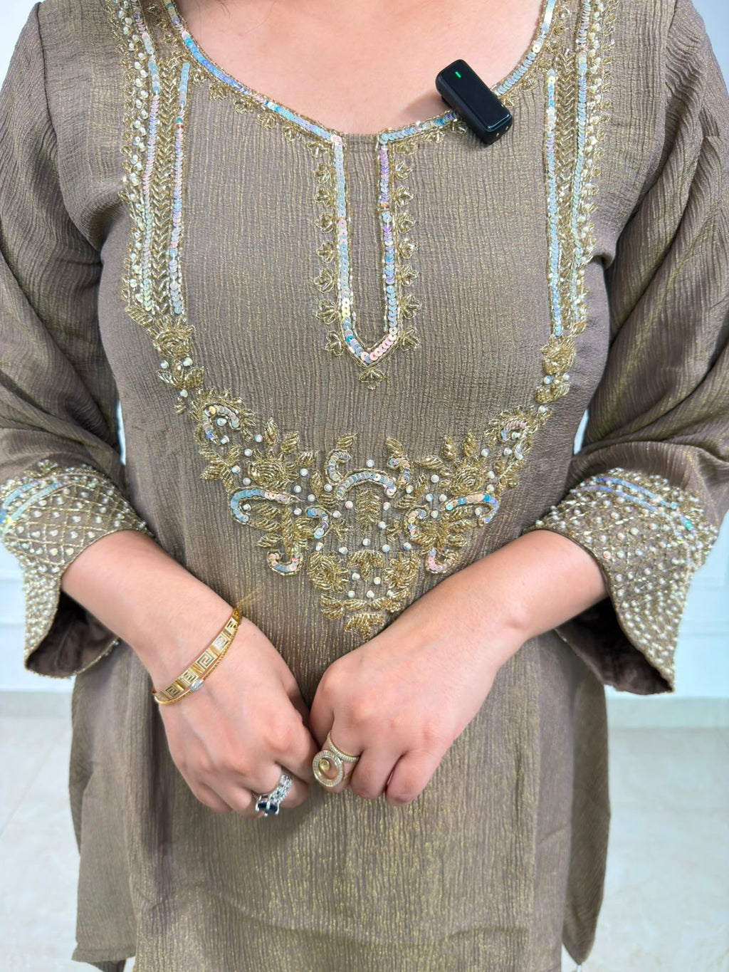 Cocoa | Grace Embroidered Suit Set