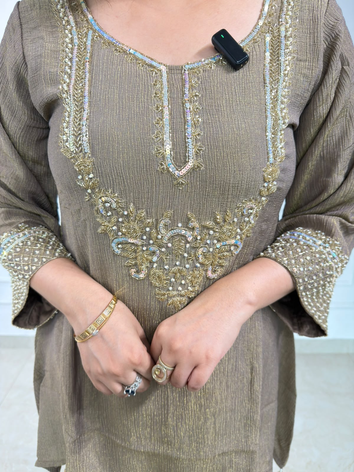 Cocoa | Grace Embroidered Suit Set
