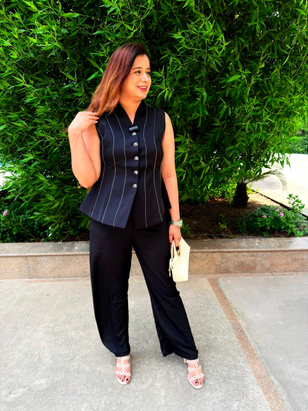 Noir | Pinstripe Waistcoat Co-Ord Set