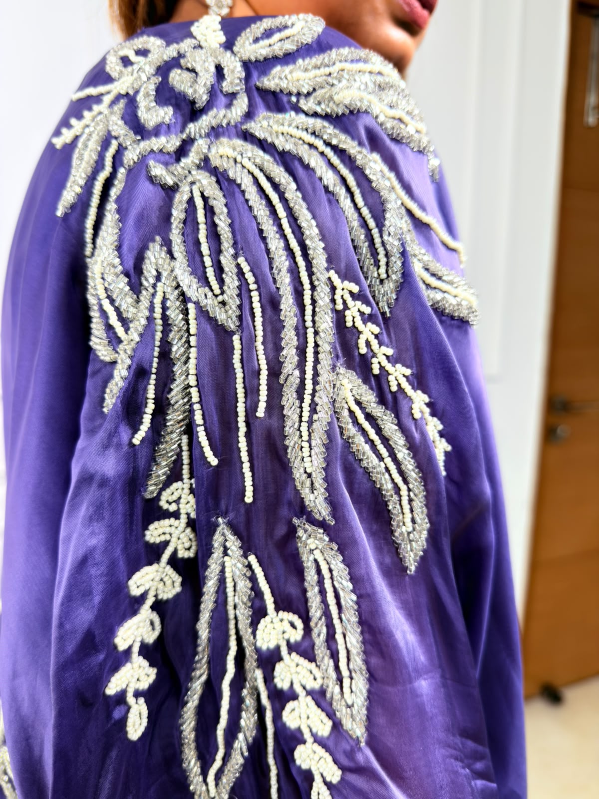 Viola | Floral Embroidered Kaftan Co-Ord Set