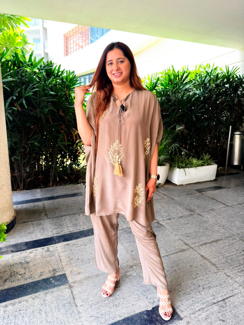 Amora | Embroidered Kaftan Co-Ord Set