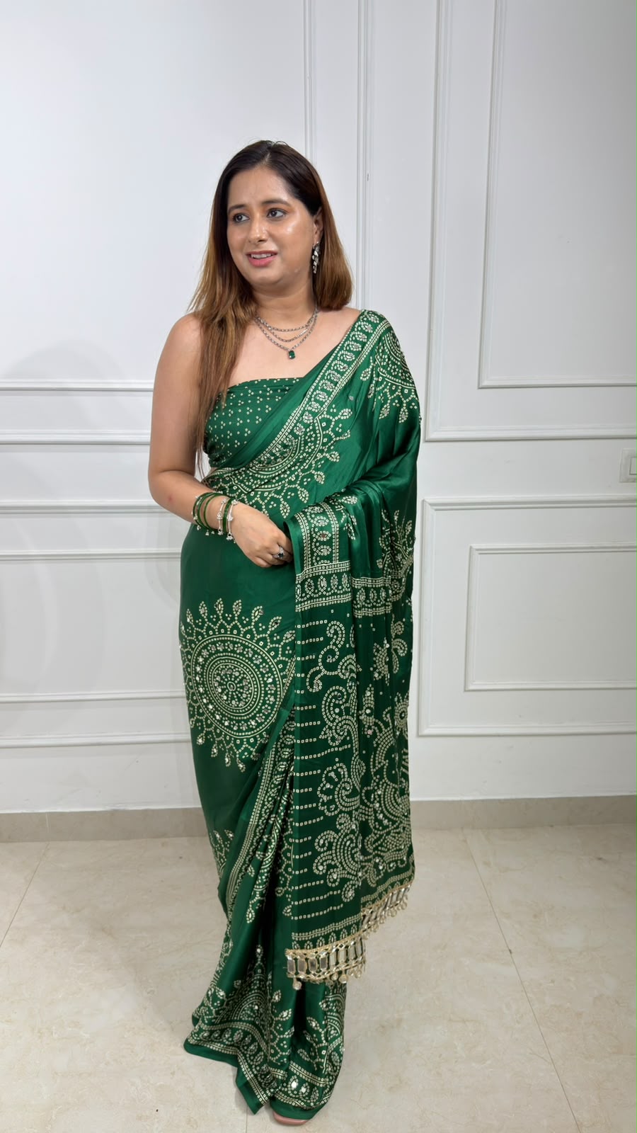 Meher | Women's Premium Embellished Designer Saree with Matching Blouse