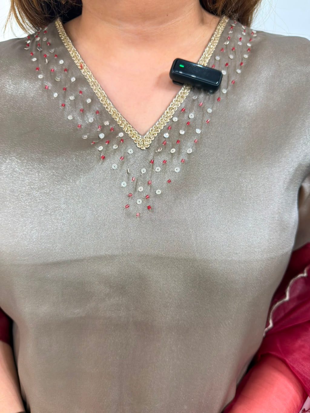 Meridienne | Premium Embroidered Organza Suit Set with Elegant Dupatta