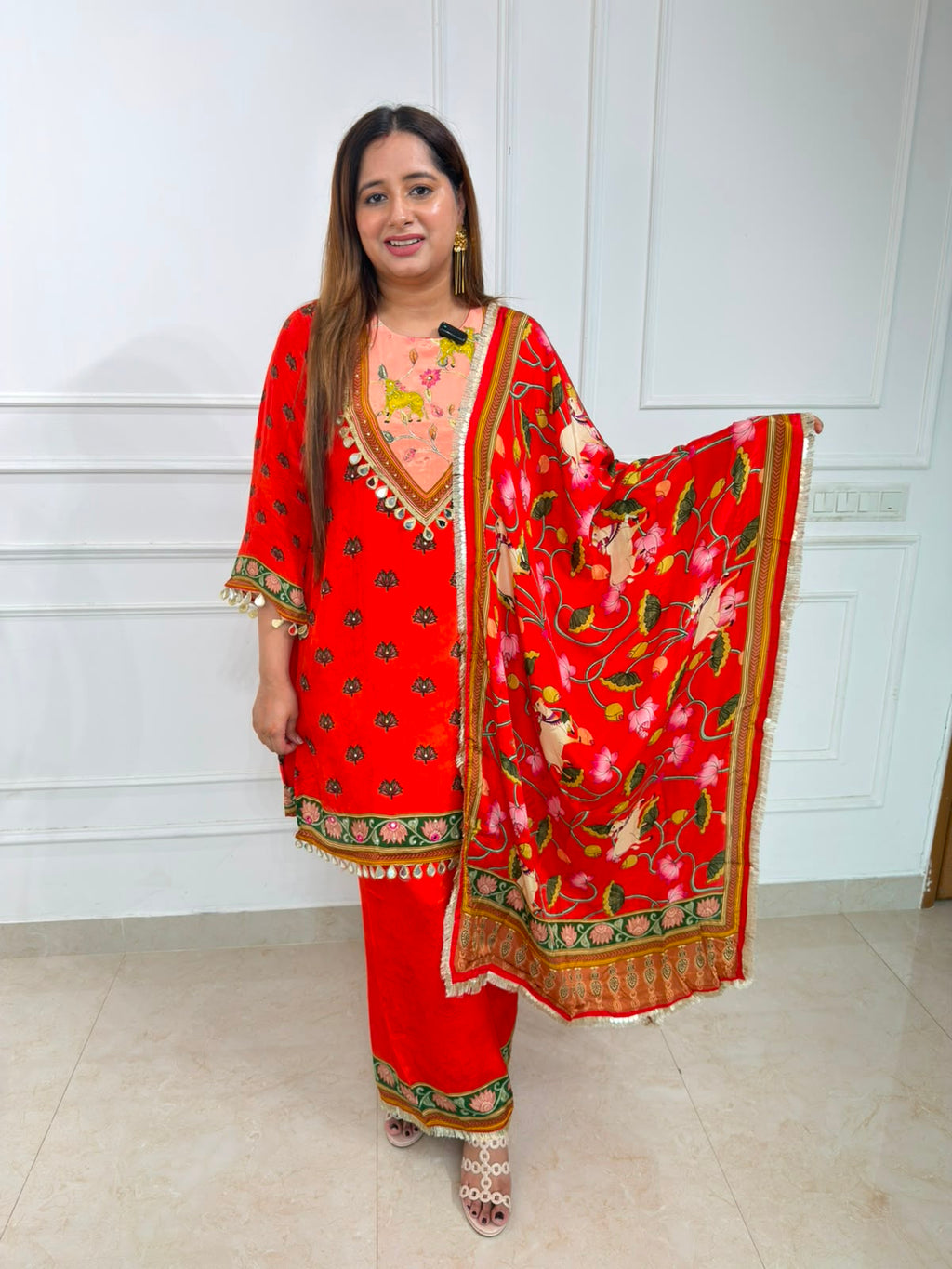 Verdelisse | Premium Floral Printed Straight Suit Set with Statement Dupatta