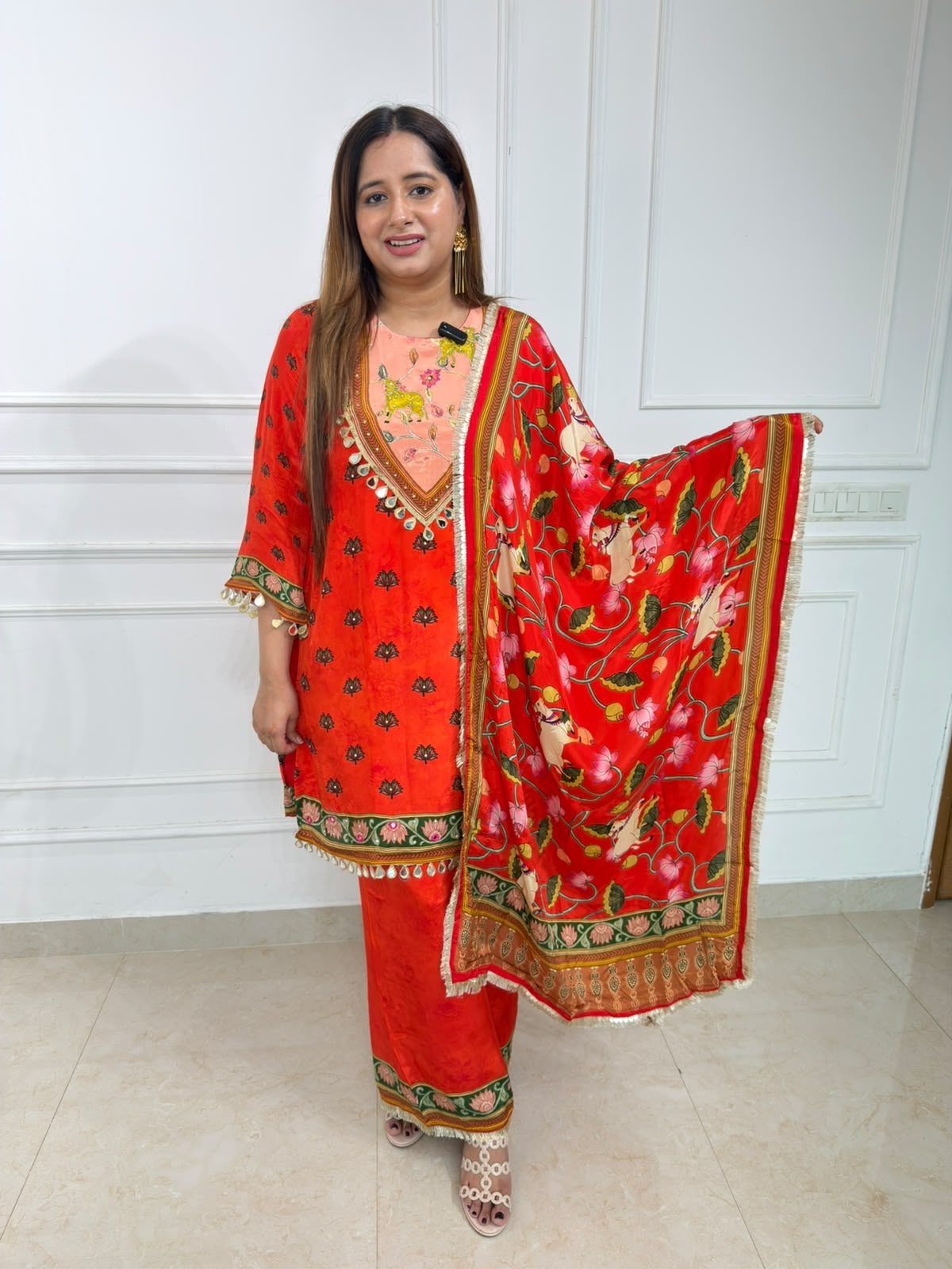 Verdelisse | Premium Floral Printed Straight Suit Set with Statement Dupatta