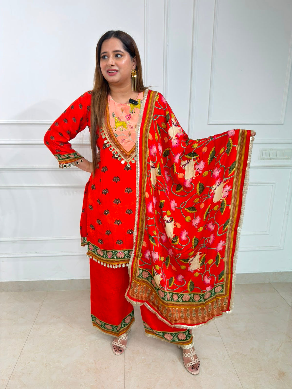 Verdelisse | Premium Floral Printed Straight Suit Set with Statement Dupatta